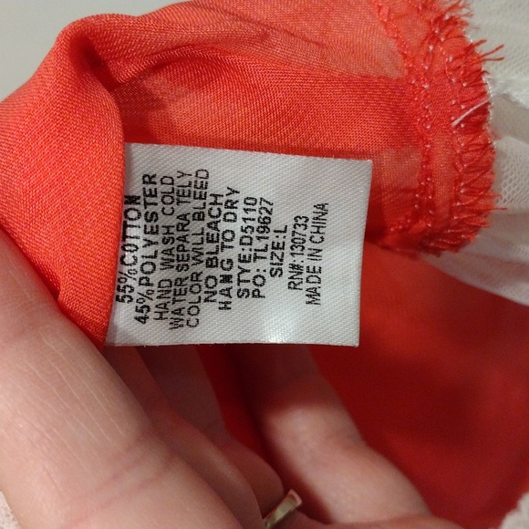 Umgee Floral Spaghetti Strap Swing Tank w/Lace Hem Size L- Cottagecore Romantic - Picture 5 of 6